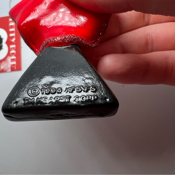 2010 Kurt S Adler Betty Boop Polonaise Glass Ornament Red Dress New - Picture 2 of 4